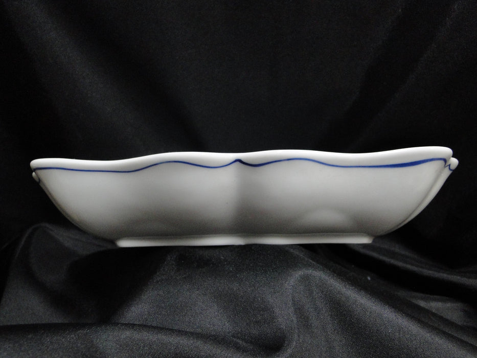 Blue Danube, Blue Onion: Triangular Serving Bowl, 9 1/2" x 2" Tall