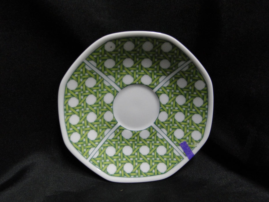 Villeroy & Boch Caribic, Green Palm Tree: Demitasse Cup & Saucer Set, As Is