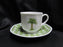 Villeroy & Boch Caribic, Green Palm Tree: Demitasse Cup & Saucer Set (s), 2 1/2"
