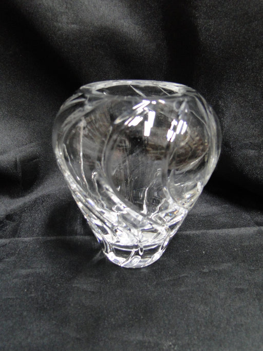 Clear w/ Swirl Cuts: Vase, 4 1/4" Tall, 3 1/2" Widest Diameter -- MG#269