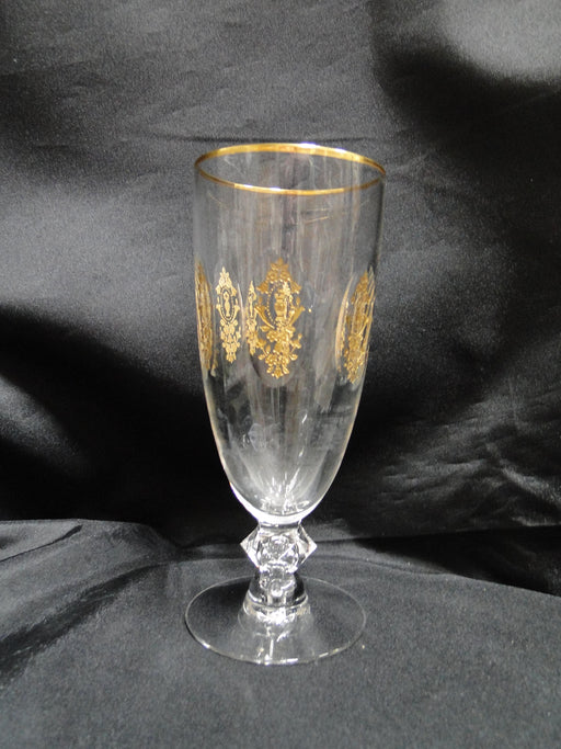 Tiffin Palais Versailles, Gold Design, Cut Ovals: Iced Tea (s), 6 7/8", As Is