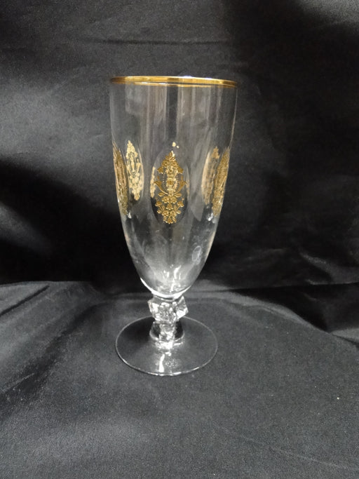 Tiffin Palais Versailles, Gold Design, Cut Ovals: Iced Tea (s), 6 7/8", As Is
