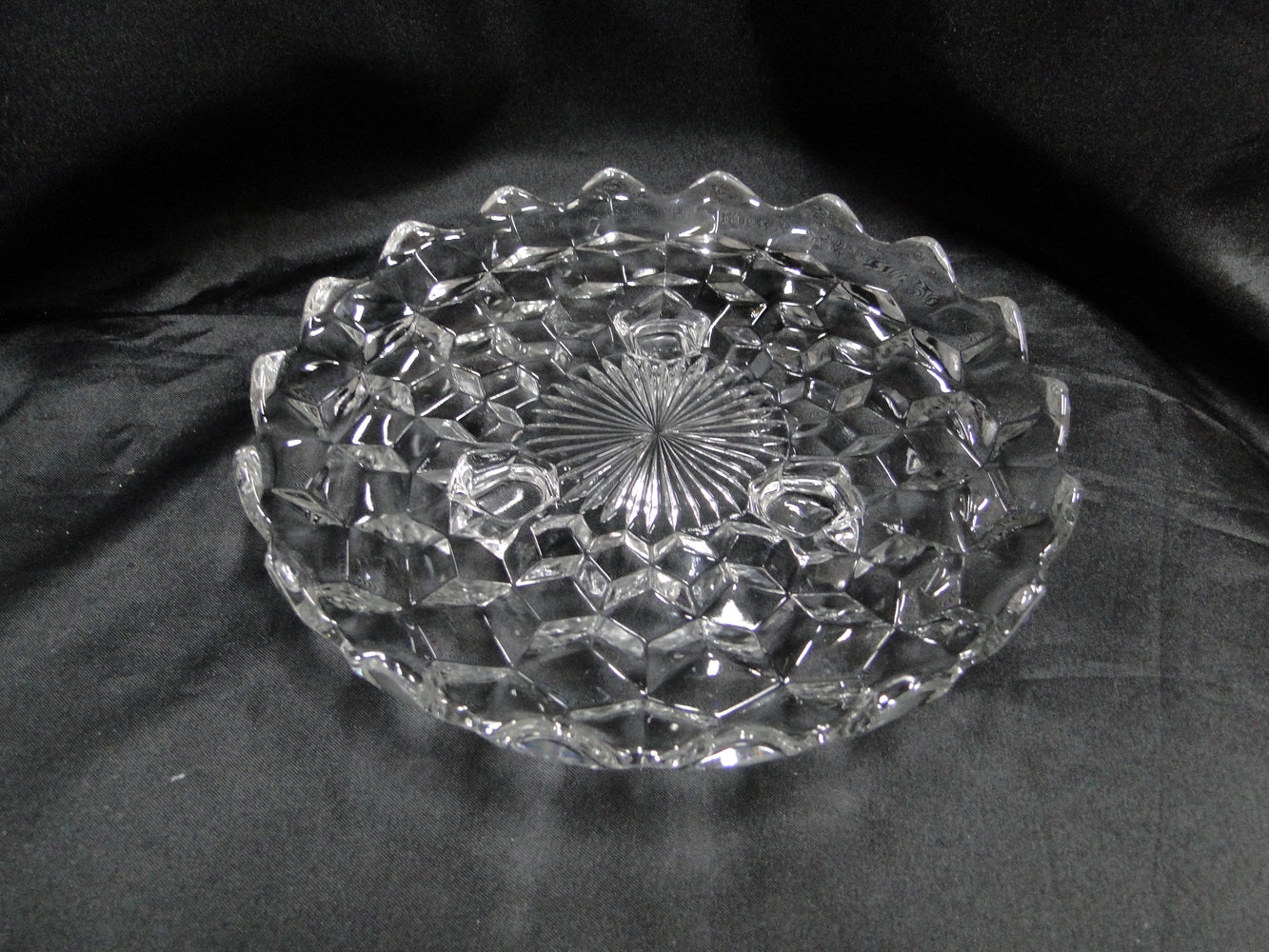 Fostoria American Clear: 3-Toed Small Round Tidbit Tray, 7 3/4" x 1.5" Tall