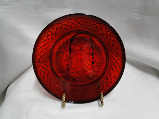 Cristal d'Arques Antique Ruby Red, Pressed: Luncheon Plate (s), 8"