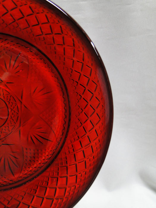 Cristal d'Arques Antique Ruby Red, Pressed: Luncheon Plate (s), 8"
