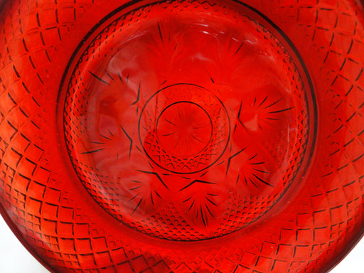 Cristal d'Arques Antique Ruby Red, Pressed: Luncheon Plate (s), 8"