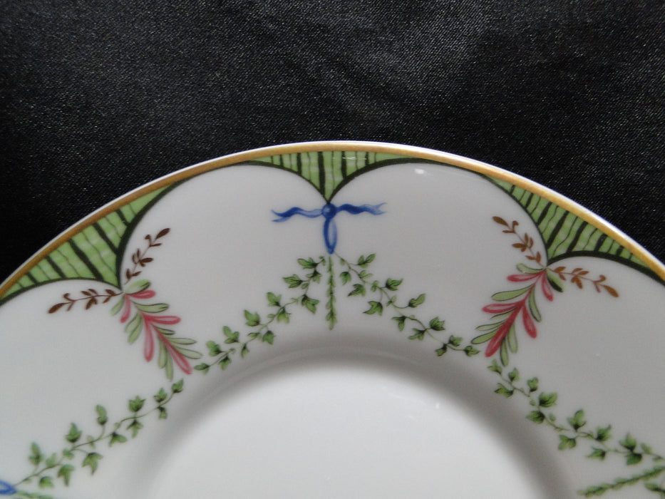 Raynaud Ceralene Festivites, Green Garland: 6 1/8" Saucer Only, No Cup
