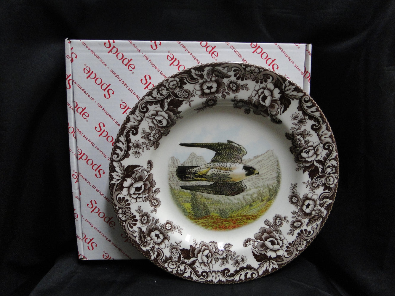 Spode Woodland Birds of Prey Summer Peregrine Falcon: NEW Dinner Plate, 10 1/2"