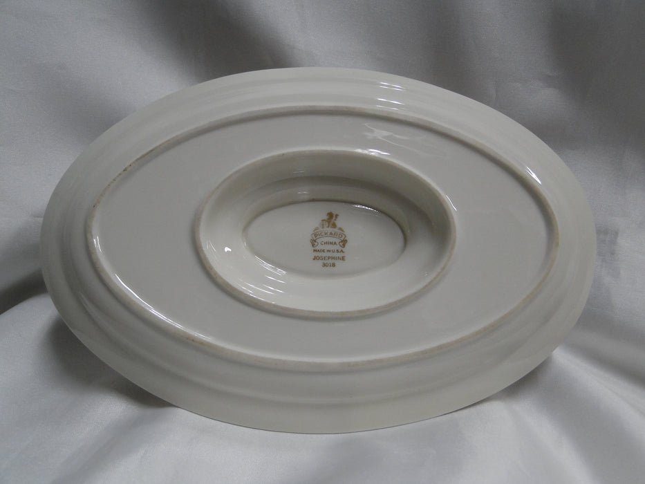 Pickard Josephine Blue, Laurel, Blue Band: Gravy Boat w/ Attached Underplate