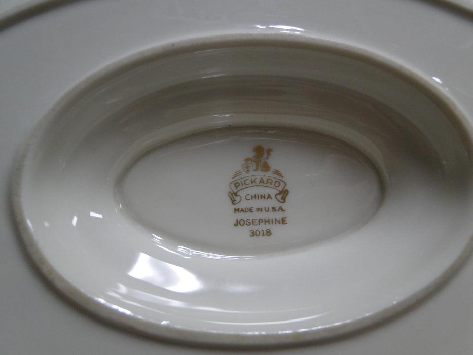 Pickard Josephine Blue, Laurel, Blue Band: Gravy Boat w/ Attached Underplate