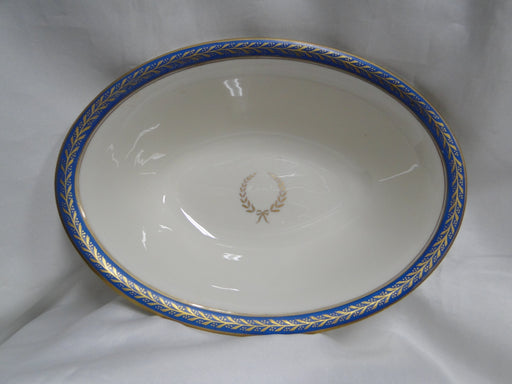 Pickard Josephine Blue, Laurel, Blue Band: Oval Serving Bowl, 9 1/2" x 7"