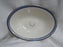 Pickard Josephine Blue, Laurel, Blue Band: Oval Serving Bowl, 9 1/2" x 7"