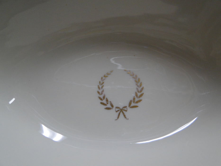 Pickard Josephine Blue, Laurel, Blue Band: Oval Serving Bowl, 9 1/2" x 7"