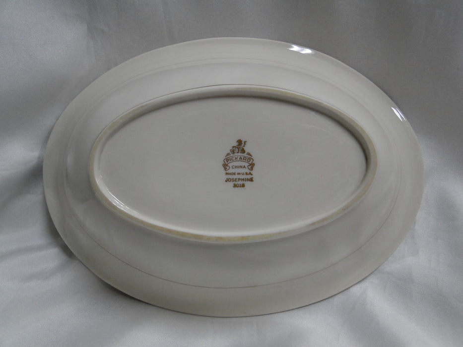 Pickard Josephine Blue, Laurel, Blue Band: Oval Serving Bowl, 9 1/2" x 7"