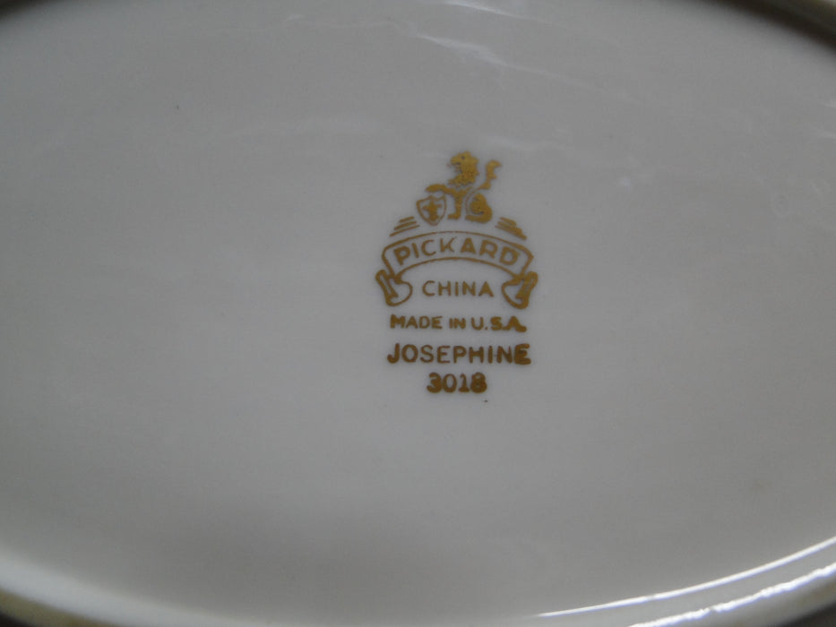 Pickard Josephine Blue, Laurel, Blue Band: Oval Serving Bowl, 9 1/2" x 7"