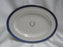 Pickard Josephine Blue, Laurel, Blue Band: Oval Serving Platter, 12.25" x 9.25"