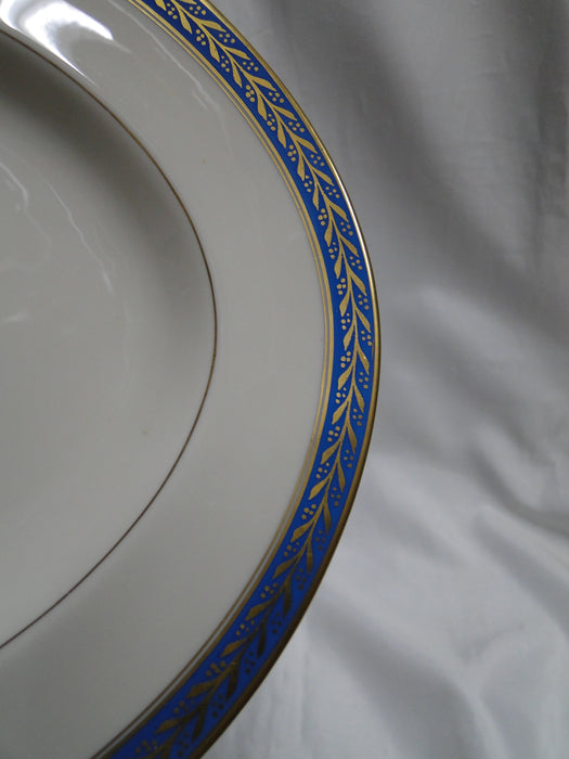 Pickard Josephine Blue, Laurel, Blue Band: Oval Serving Platter, 12.25" x 9.25"
