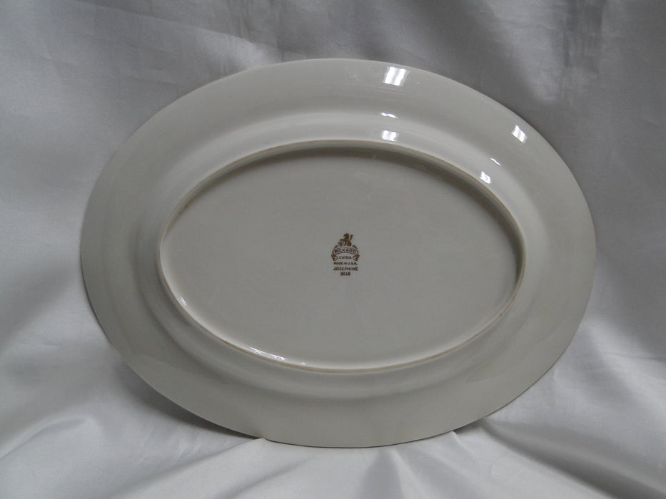 Pickard Josephine Blue, Laurel, Blue Band: Oval Serving Platter, 12.25" x 9.25"