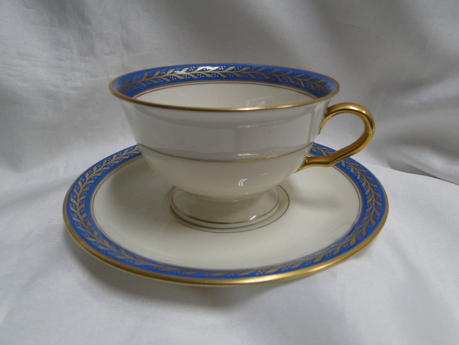 Pickard Josephine Blue, Laurel, Blue Band: Cup & Saucer Set (s), 2 3/8" Tall