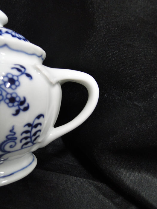 Blue Danube, Blue Onion: Sugar Bowl & Lid, 4 3/4" Tall