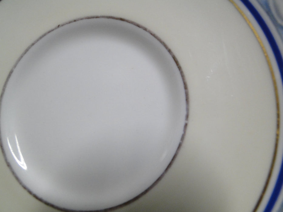 Royal Doulton The Tewkesbury, Scrolls on Blue Rim: Cup & Saucer Set (s), 2 3/8"