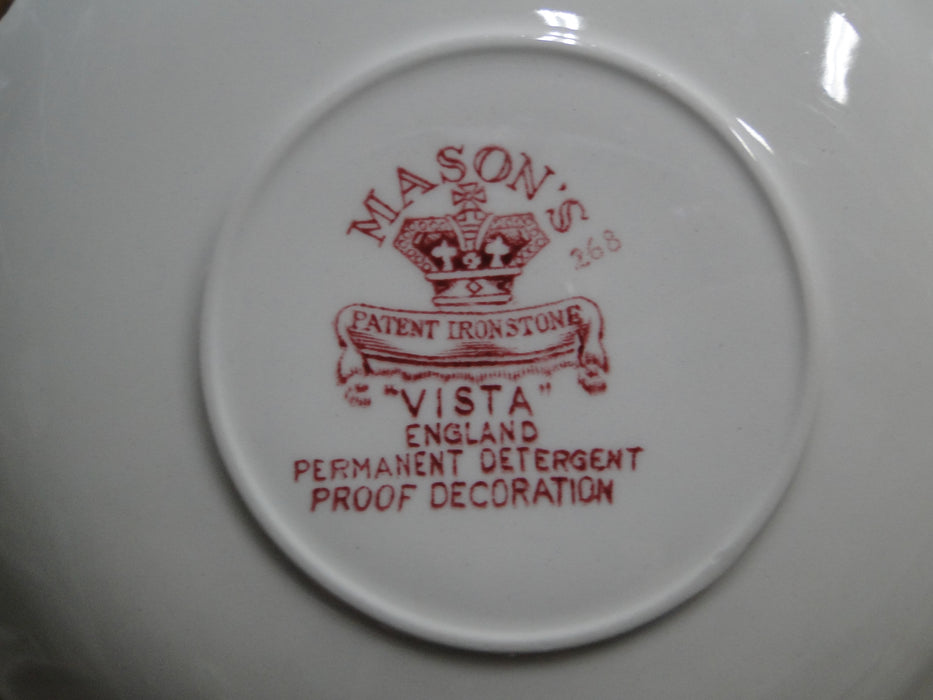 Mason's Vista Pink, Transferware: Flat Cup & Saucer Set (s), 2 7/8" Tall