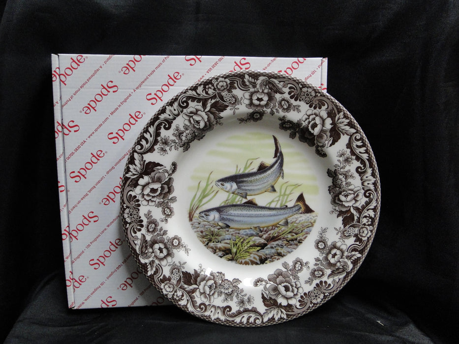 Spode Woodland King Salmon Fish: NEW Dinner Plate, 10 1/2", Box