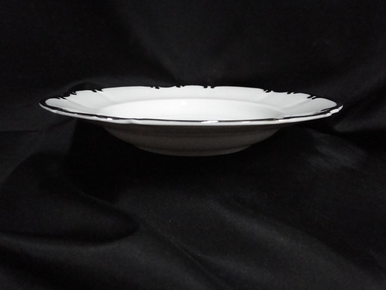 Hutschenreuther Revere, White w/ Platinum: Rim Soup Bowl (s), 8 3/8" x 1 1/2"