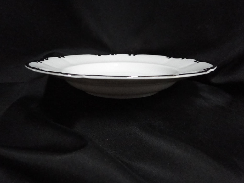 Hutschenreuther Revere, White w/ Platinum: Rim Soup Bowl (s), 8 3/8" x 1 1/2"
