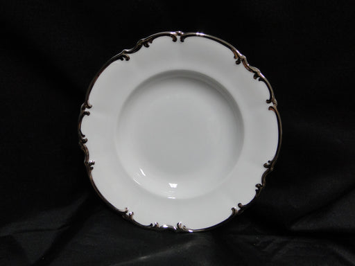 Hutschenreuther Revere, White w/ Platinum: Rim Soup Bowl (s), 8 3/8" x 1 1/2"