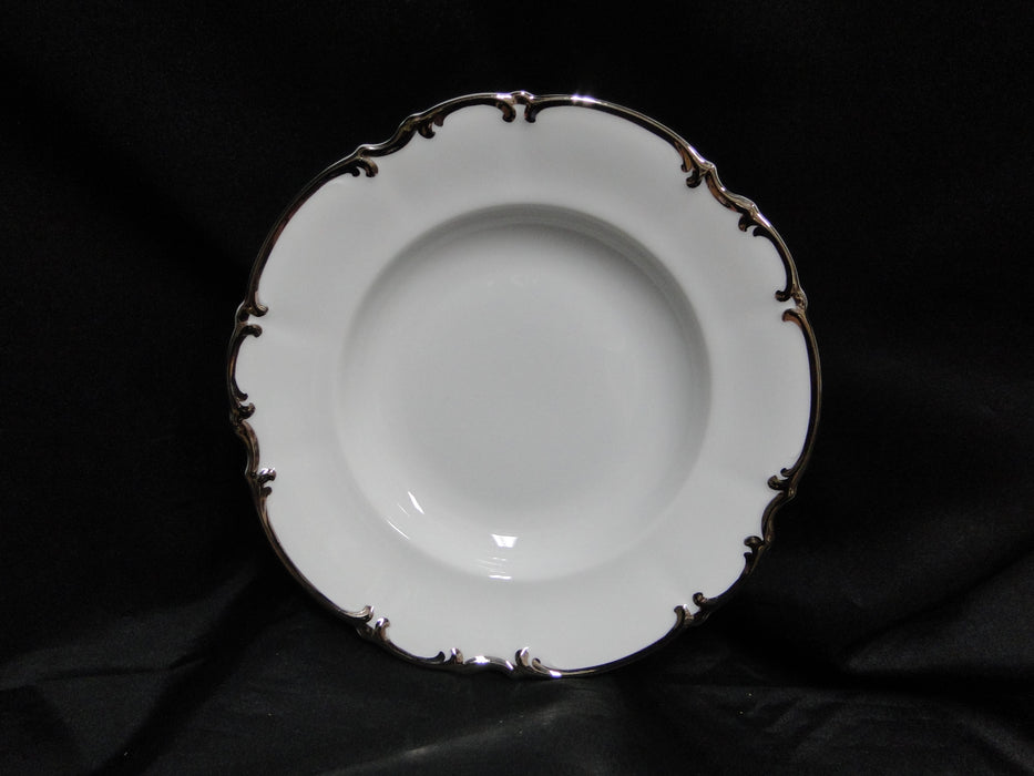 Hutschenreuther Revere, White w/ Platinum: Rim Soup Bowl (s), 8 3/8" x 1 1/2"