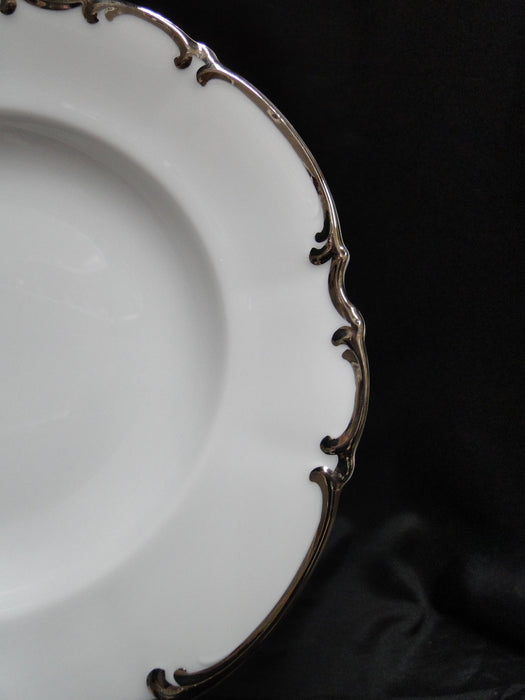 Hutschenreuther Revere, White w/ Platinum: Rim Soup Bowl (s), 8 3/8" x 1 1/2"