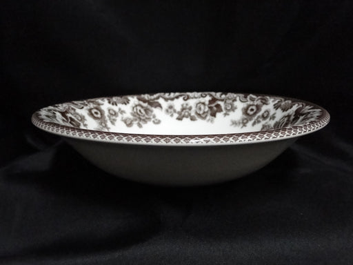 Spode Delamere, Brown Floral Trim, England: NEW Ascot Salad / Soup Bowl, 8"