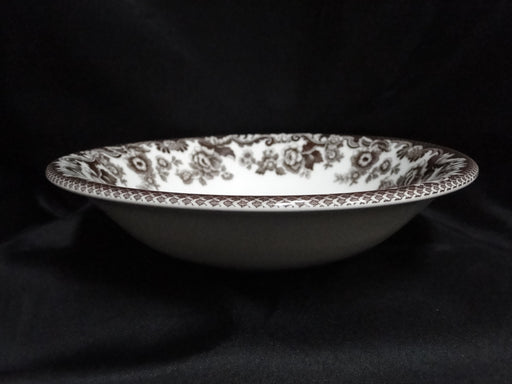 Spode Delamere, Brown Floral Trim, England: NEW Ascot Salad / Soup Bowl, 8"