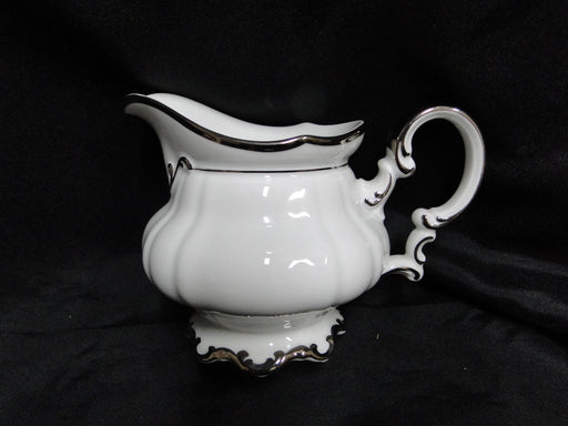 Hutschenreuther Revere, White w/ Platinum: Creamer / Cream Pitcher, 4"