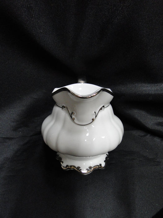 Hutschenreuther Revere, White w/ Platinum: Creamer / Cream Pitcher, 4"