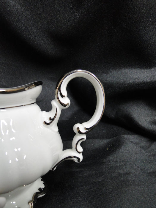 Hutschenreuther Revere, White w/ Platinum: Creamer / Cream Pitcher, 4"