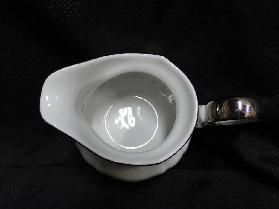 Hutschenreuther Revere, White w/ Platinum: Creamer / Cream Pitcher, 4"