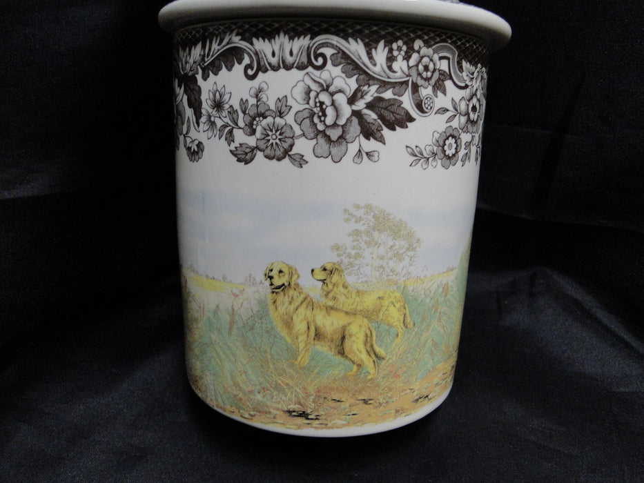 Spode Woodland Hunting Dogs: NEW Dog Treat Canister, 7 1/2" x 4 3/4", Box