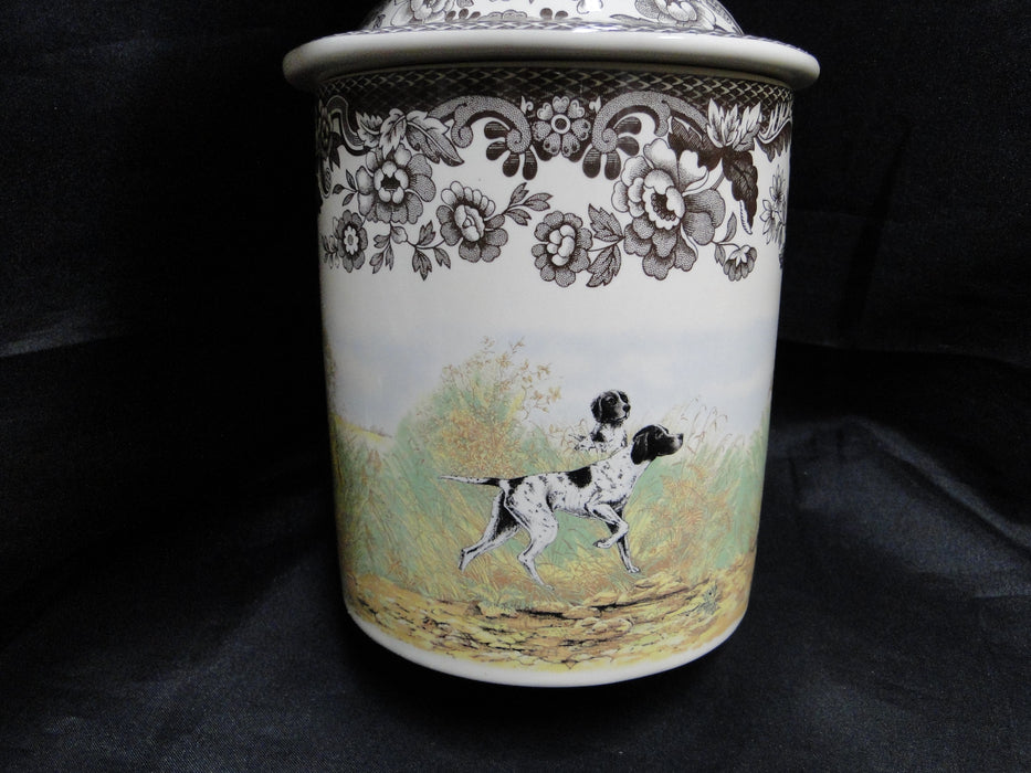 Spode Woodland Hunting Dogs: NEW Dog Treat Canister, 7 1/2" x 4 3/4", Box