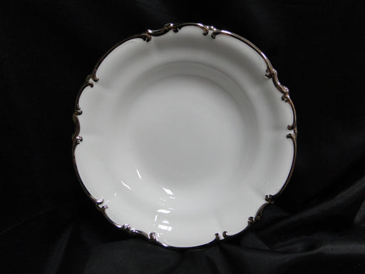 Hutschenreuther Revere, White w/ Platinum: Round Footed Serving Bowl, 10 1/2"