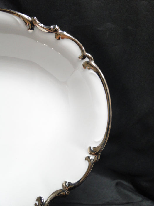 Hutschenreuther Revere, White w/ Platinum: Oval Serving Bowl (s), 10 1/4"