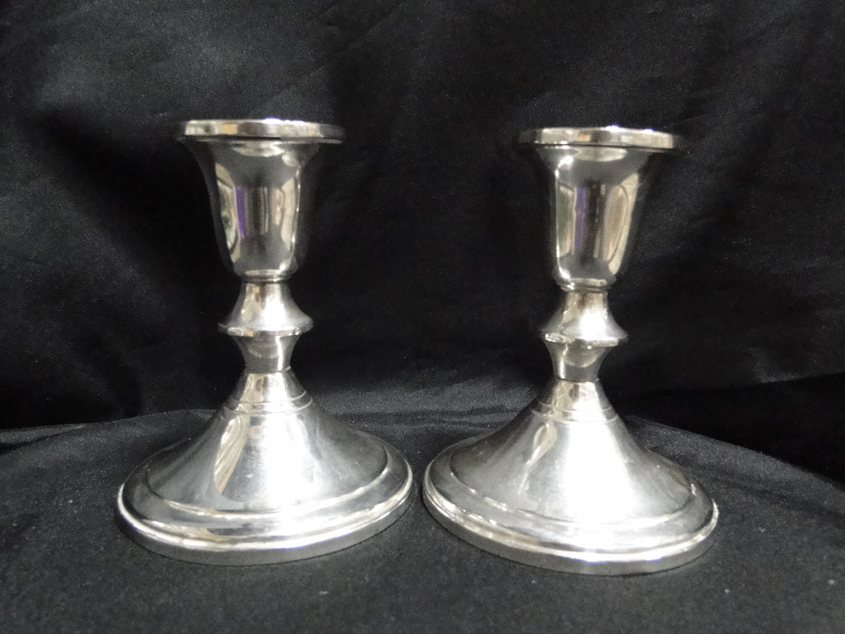 Towle Craftsman, Sterling: Pair Hurricane Lamps & Globes / Candlesticks, 12 1/2"