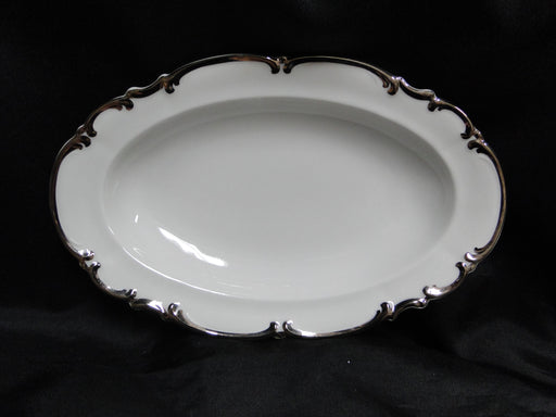 Hutschenreuther Revere, White w/ Platinum: Relish, 10 1/8" x 6 1/4"