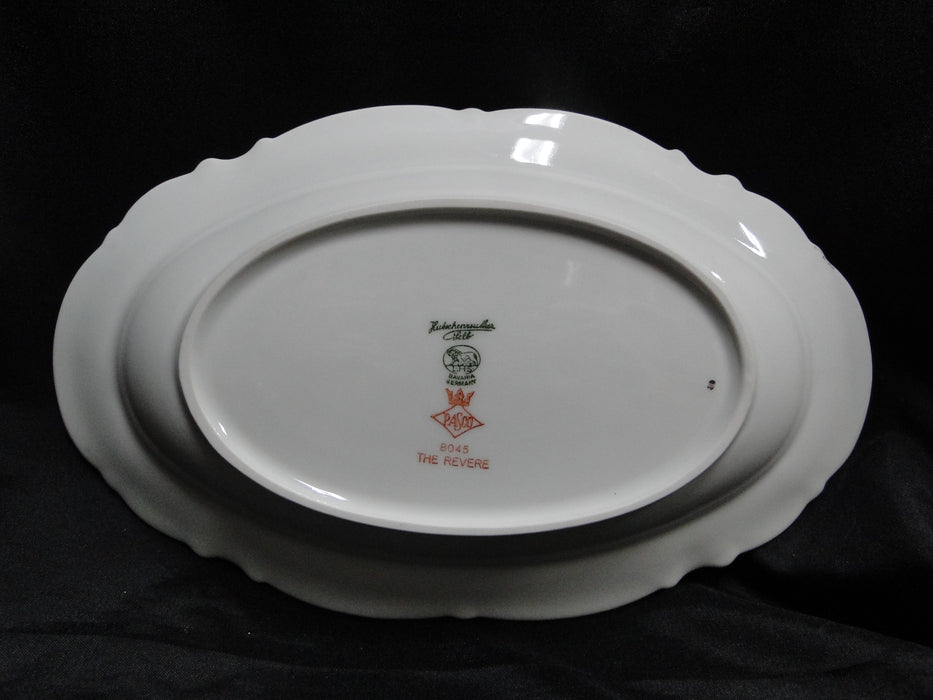 Hutschenreuther Revere, White w/ Platinum: Relish, 10 1/8" x 6 1/4"