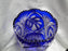 Cobalt Cut to Clear, Pears, Stars, Fans, Czech: Vase, 11 3/4" Tall --  CR#111F