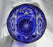 Cobalt Cut to Clear, Pears, Stars, Fans, Czech: Vase, 11 3/4" Tall --  CR#111F