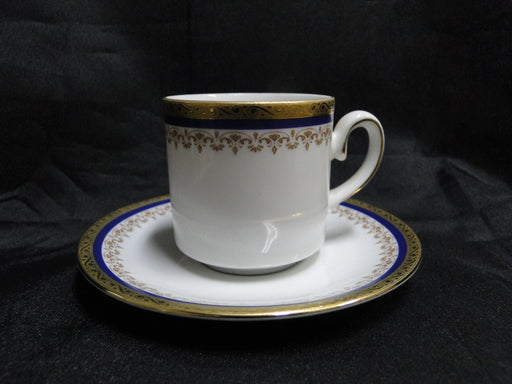 Tirschenreuth TIR419, Cobalt  Blue & Gold on White: Demitasse Cup & Saucer Set