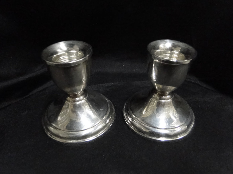 Preisner 26, Sterling: Pair of Console Candleholders, 2 7/8" Tall