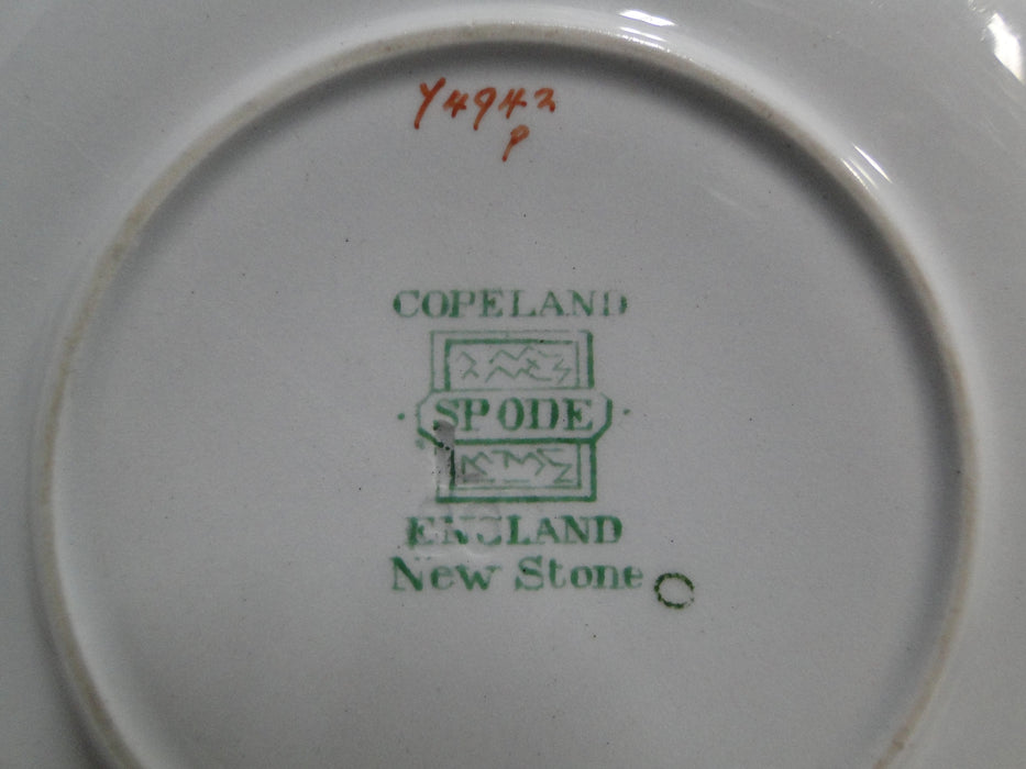 Spode Y4942, Red, Pink, & Gold Leaves on Gray: Demitasse Cup & Saucer Set 2 1/4"